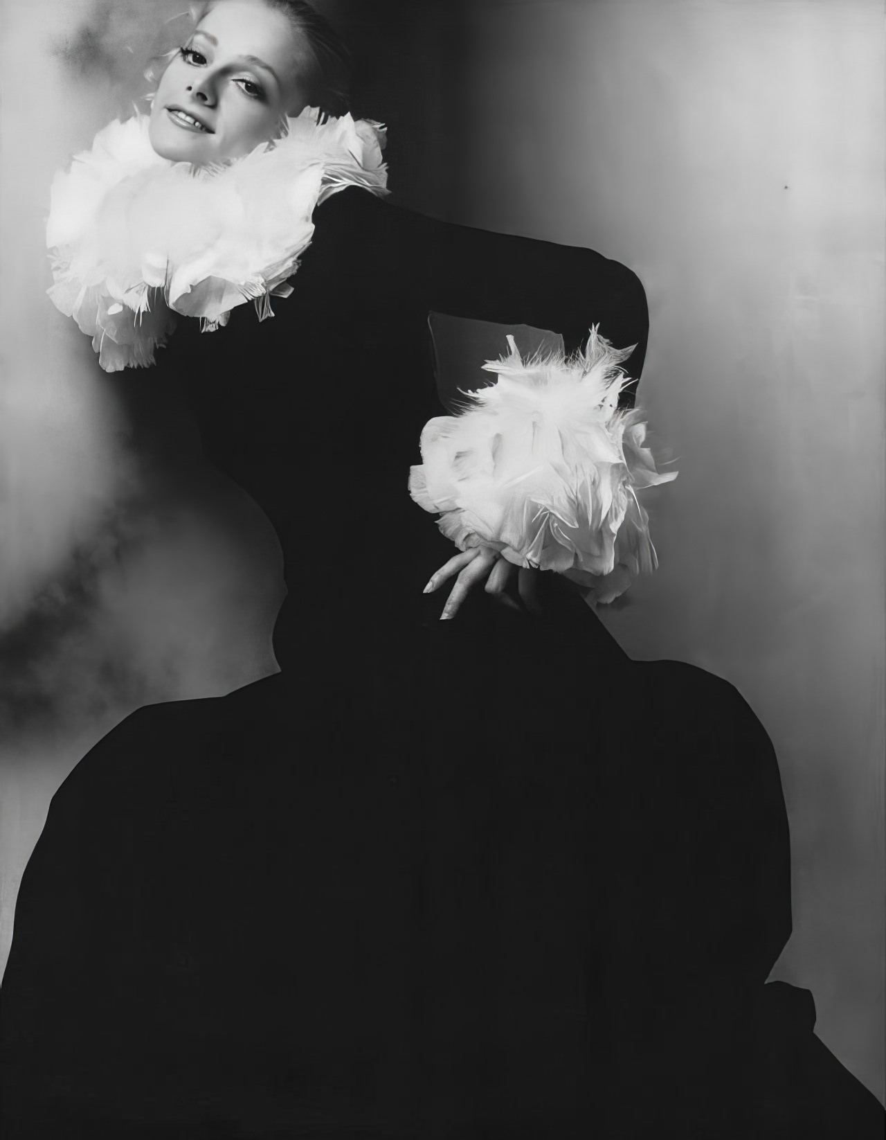 Sondra Locke In A Black Velvet Dress By Kasper For Joan Leslie, Vogue, November 1, 1968.