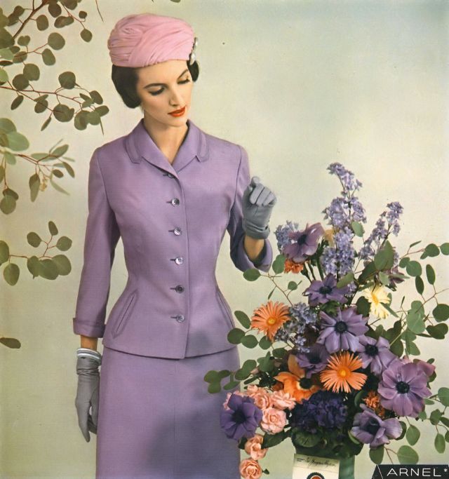 Joan Romano In Spring Suit Of Arnel By Handmacher, Vogue, March 1, 1957