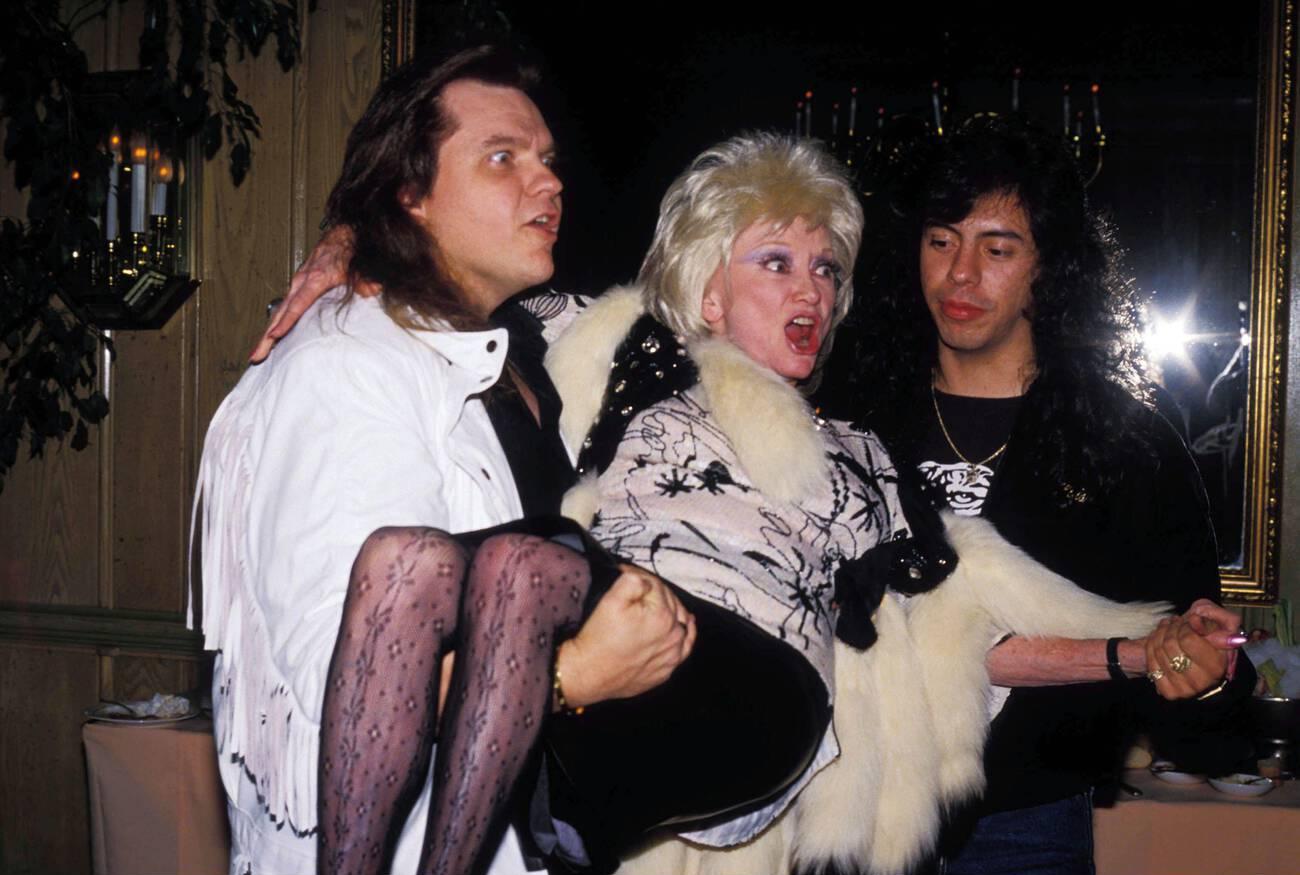 Meat Loaf With Phyllis Diller And Luis Cardenas In Hollywood, California, March 1987.
