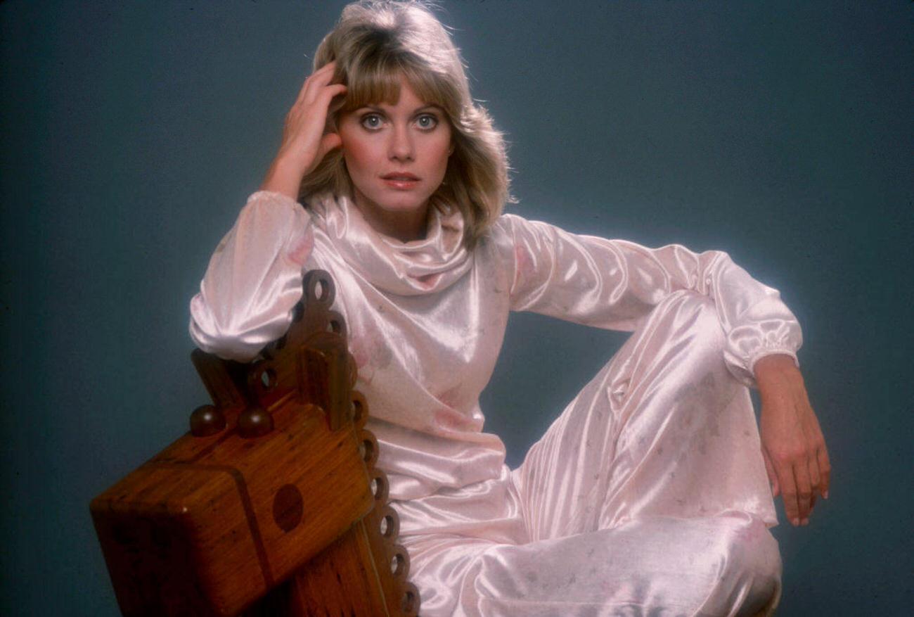 Olivia Newton-John Posed With A Rocking Horse For 'A Special Olivia Newton-John', 1976.