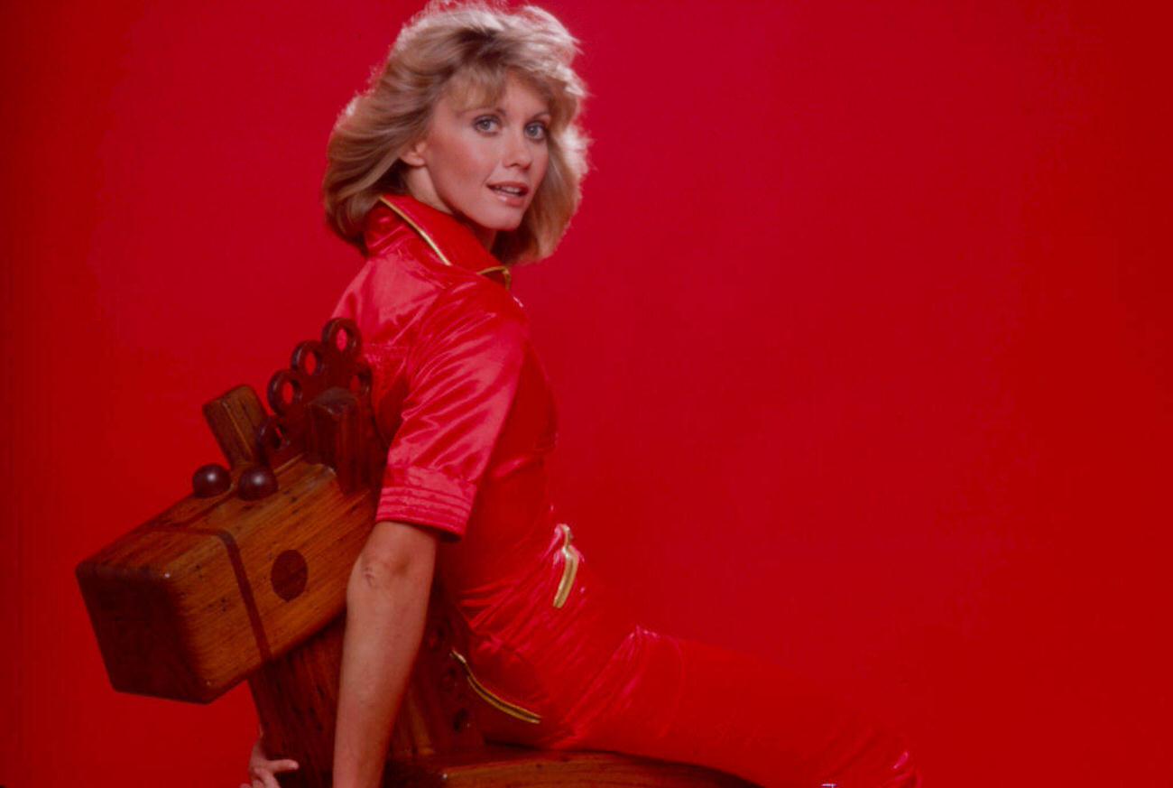 Olivia Newton-John Posed With A Rocking Horse For 'A Special Olivia Newton-John', 1976.