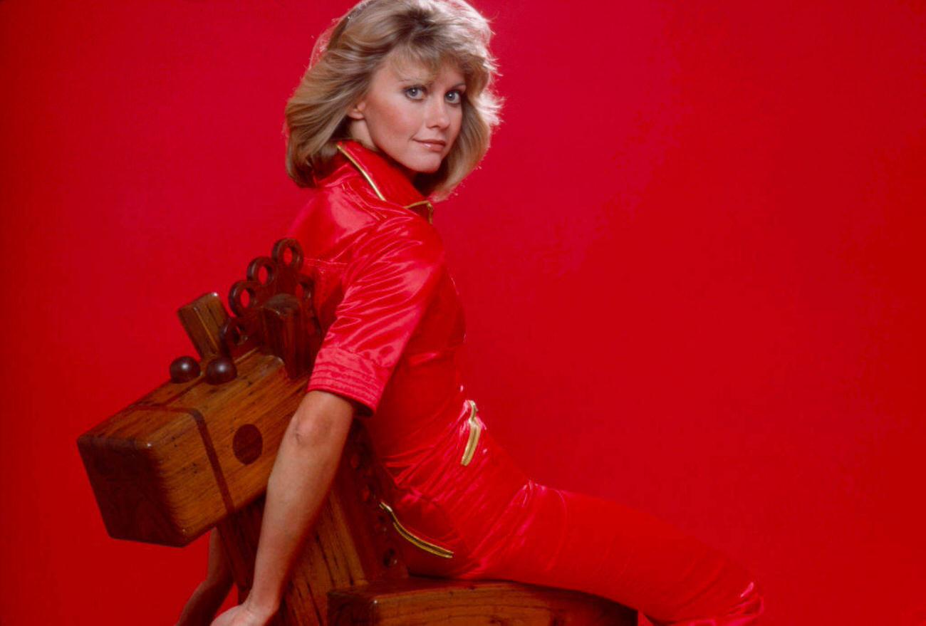 Olivia Newton-John Posed With A Rocking Horse For 'A Special Olivia Newton-John', 1976.
