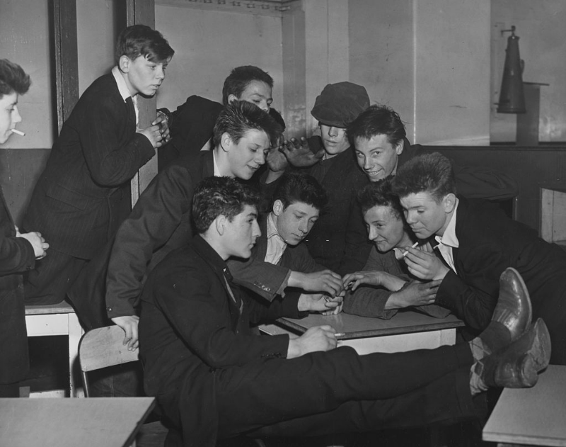Teddy Boys At The Rodney Youth Centre In Liverpool, April 1956.