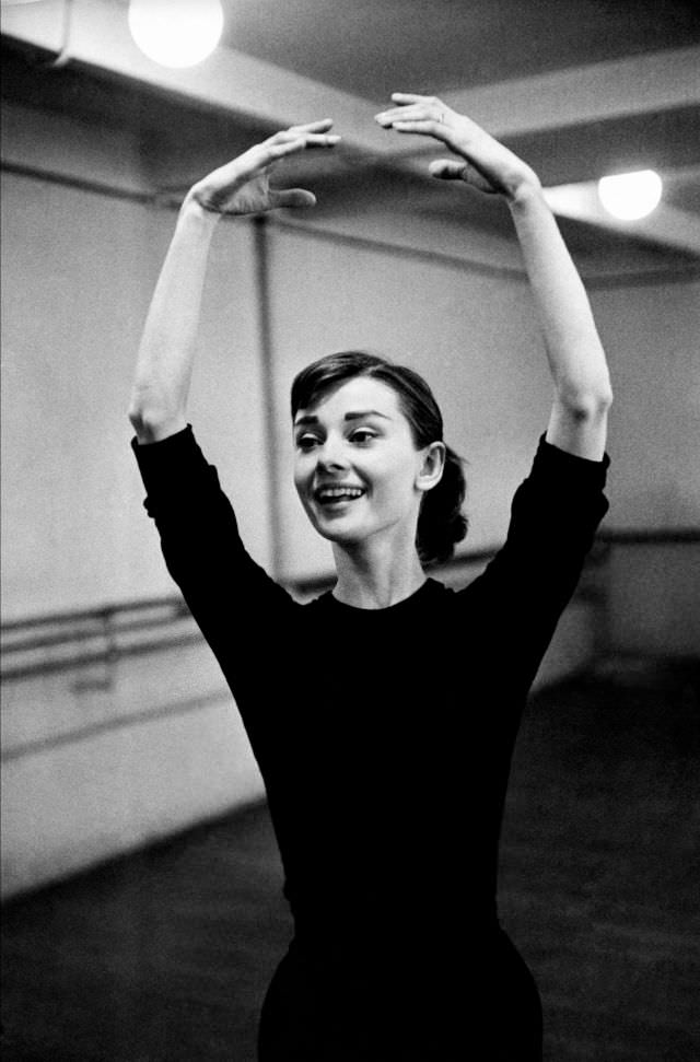 Audrey Hepburn During Ballet Training For The Film &Amp;Quot;Funny Face&Amp;Quot;, Photo By David Seymour, Paris, 1956