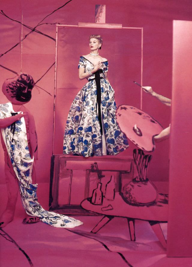 Lisa Fonssagrives In The &Amp;Quot;Poppy&Amp;Quot; Gown By Pierre Balmain, 1953.