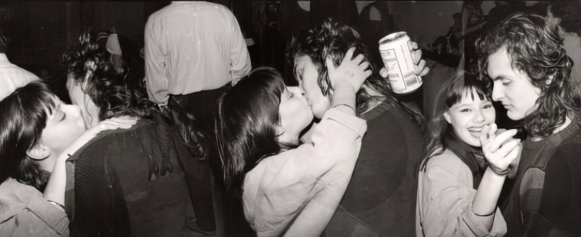 A Little Trick In Camera Allowed Photographer To Extend The Negative In-Camera For This Triple Exposure...at Some One-Night Loft Party Way Downtown.