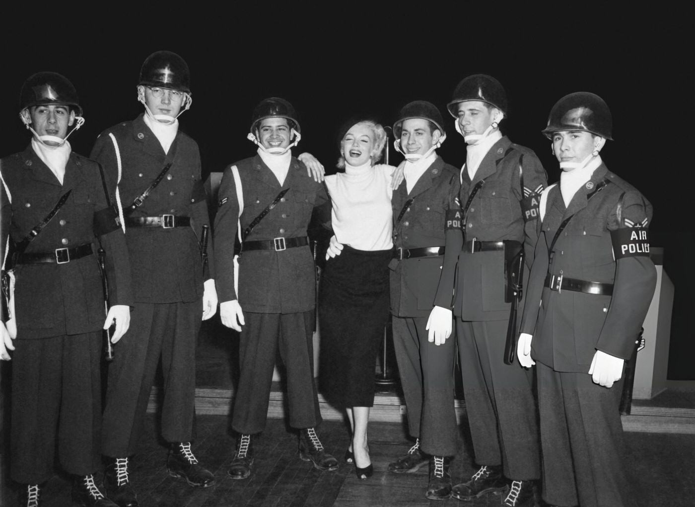 Marilyn Monroe Visits The Troops In Korea, Entertaining Over 100,000 Soldiers In 10 Different Locations, 1954.