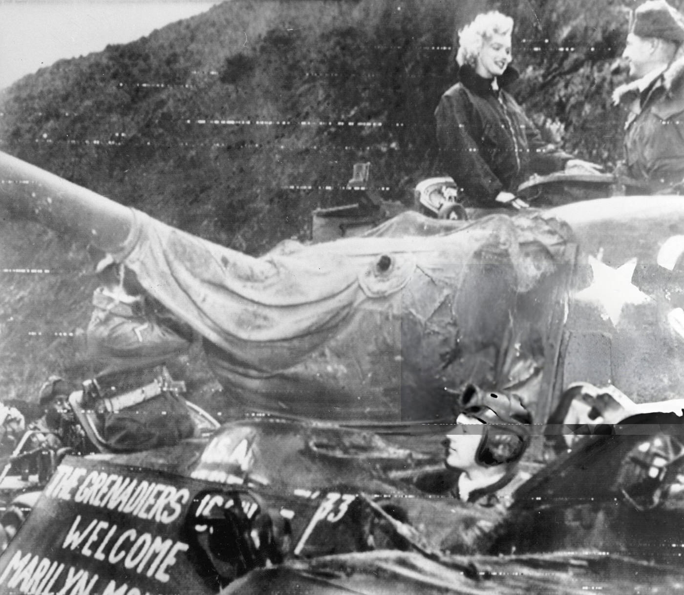 Marilyn Monroe Performing In Front Of American Soldiers In Korea, 1950S.