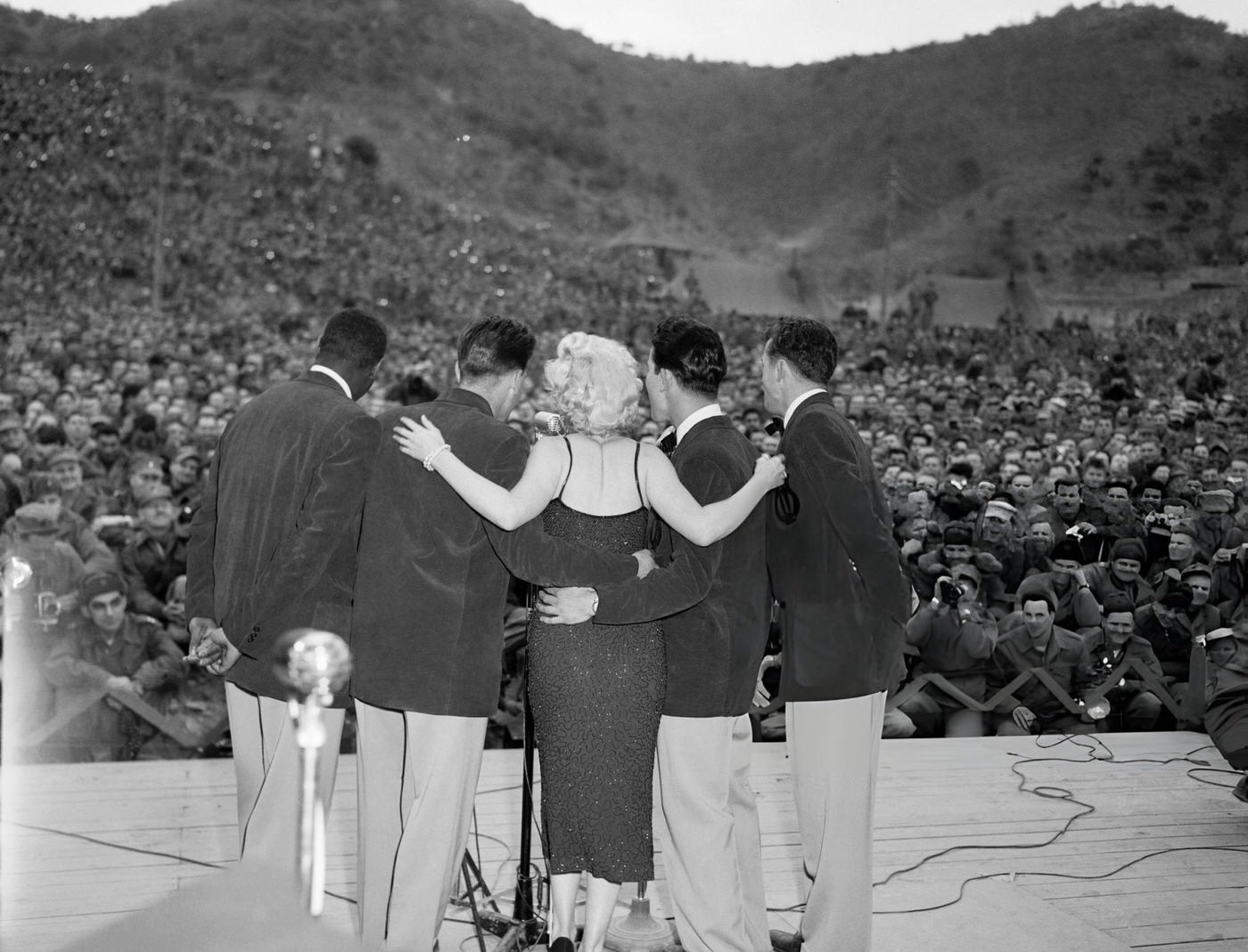 Marilyn Monroe Performing For 45Th Division In Korea, 1954.