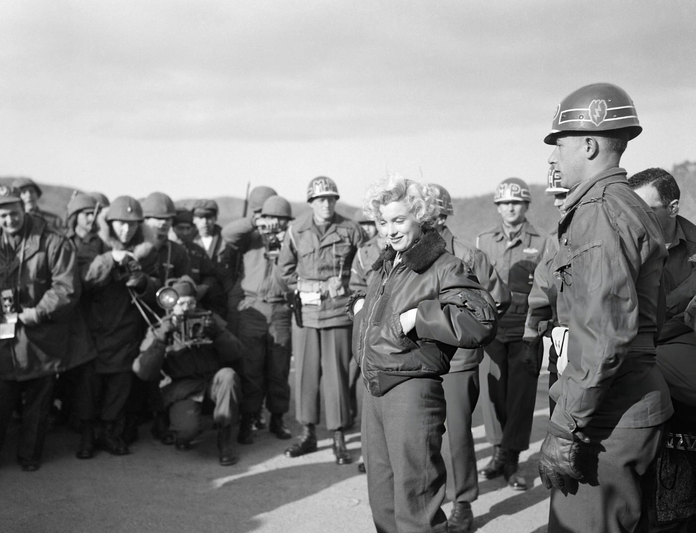 Marilyn Monroe Visiting A Serviceman, 1950S.