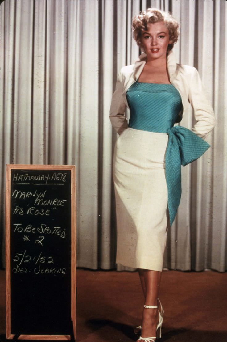 Marilyn Monroe Wardrobe Tests For 'Niagara' In 1952