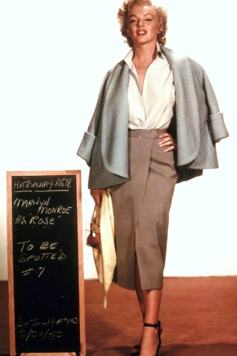 Marilyn Monroe Wardrobe Tests For 'Niagara' In 1952