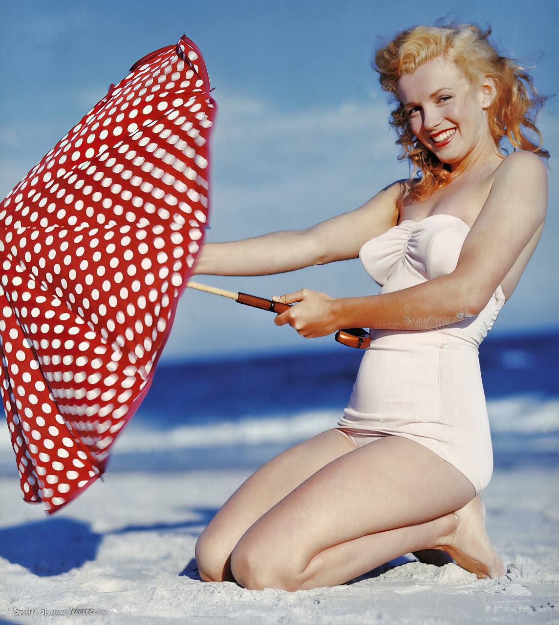 Marilyn Monroe At Tobay Beach, Long Island In The Summer Of 1949
