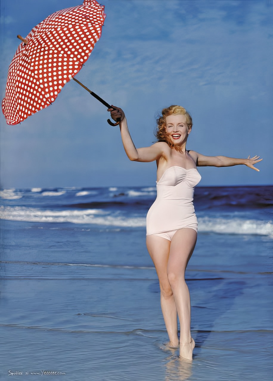 Marilyn Monroe At Tobay Beach, Long Island In The Summer Of 1949