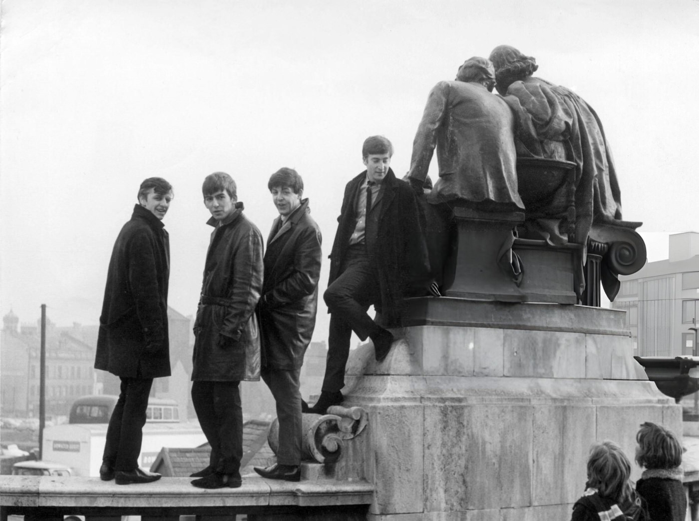 The Beatles - Ringo Starr, George Harrison, Paul Mccartney And John Lennon, Pose In Liverpool, 1963.