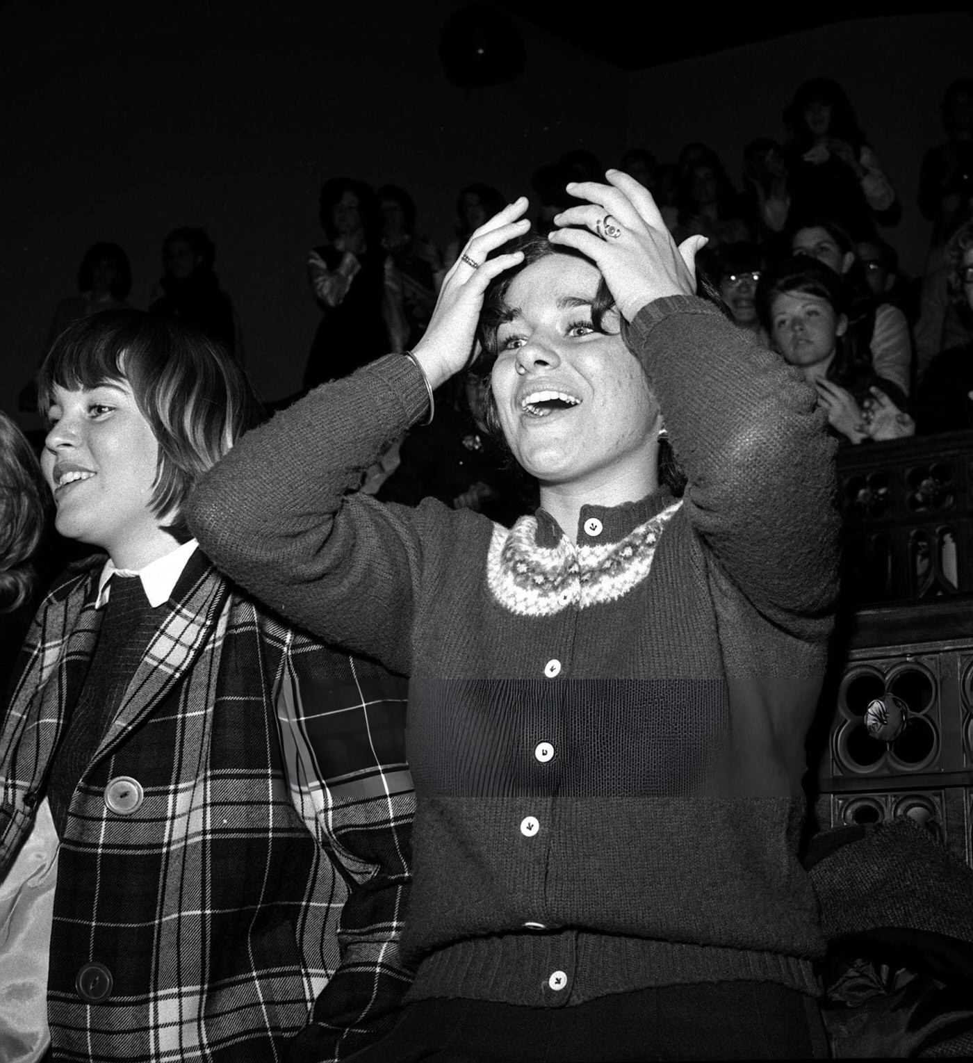 American Music Fans Are Gripped By Beatlemania As The Band Perform On Stage At Carnegie Hall, New York During Their Tour Of America.