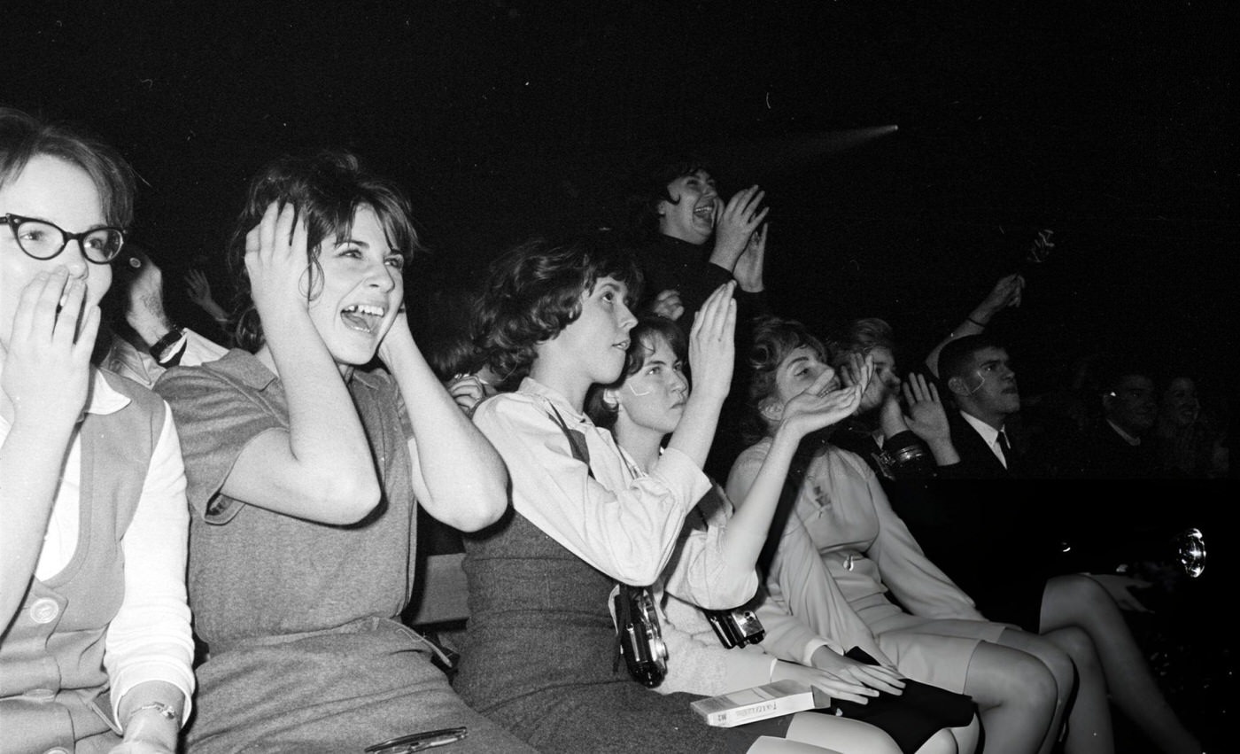 Fans, Mostly Women, React To A Performance By The British Rock Group The Beatles, A Washington Coliseum In Washington, Dc, 1964.