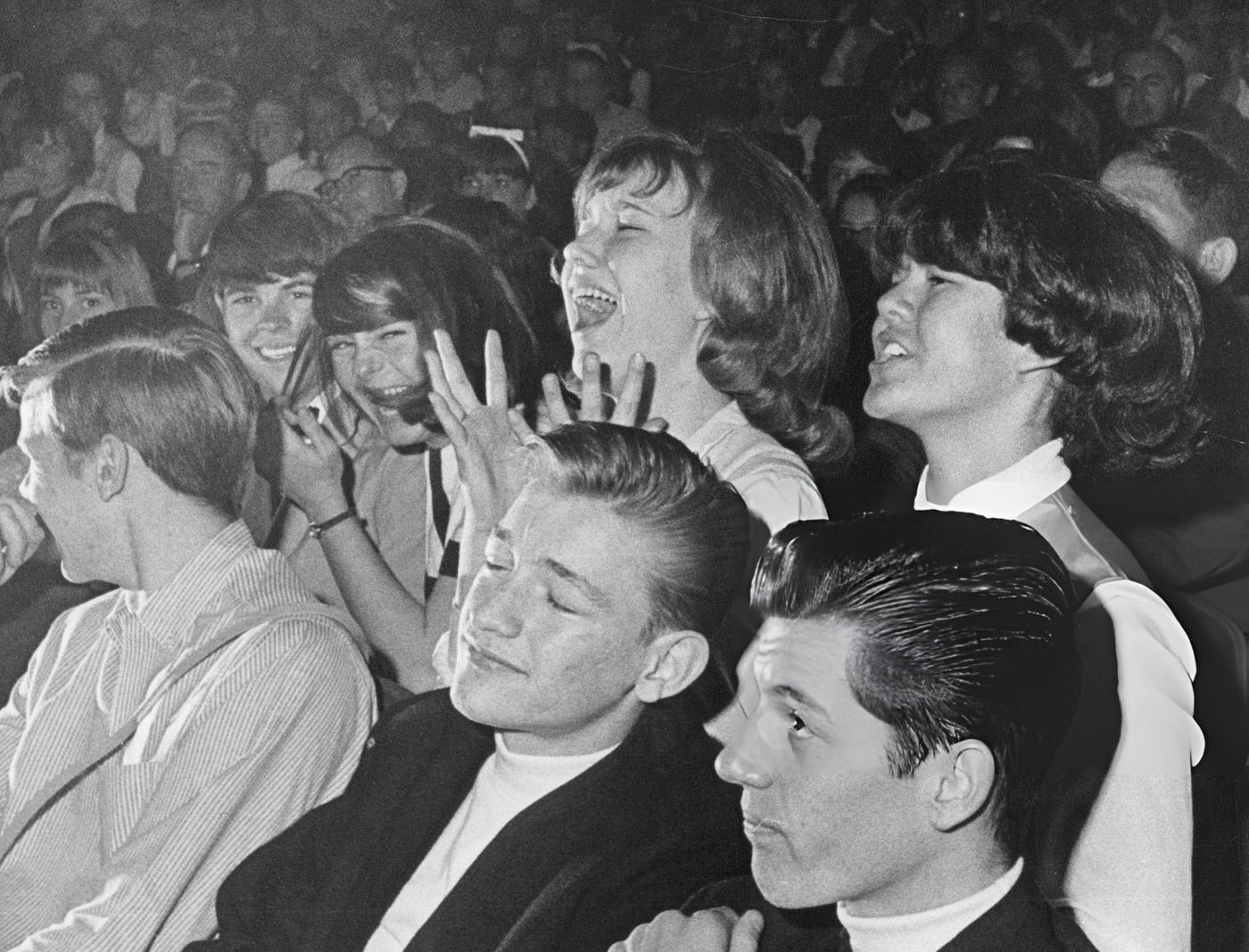 A Theater Full Of Screaming Teens Voiced Their Approval Of The Astronauts, Local Winner Of The &Amp;Quot;America Answers The Beatles&Amp;Quot; Band Contest Sunday At The Paramount Theater.