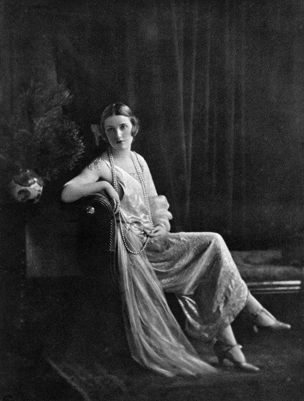 Hildred, A Lucile Model, Wearing A Lucile Evening Gown, 1922.