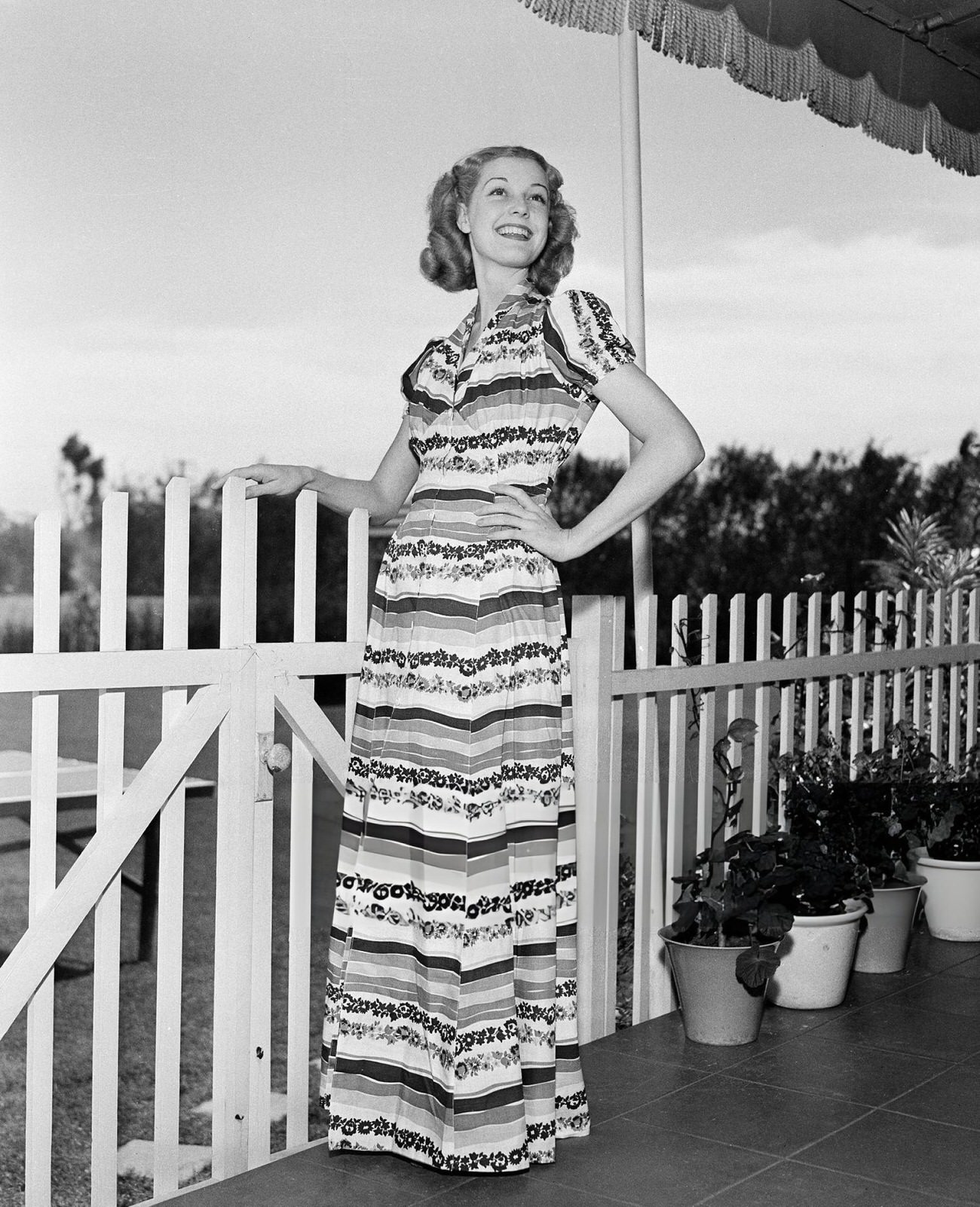 Anita Louise Poses At Home In Los Angeles, California, Circa 1940.
