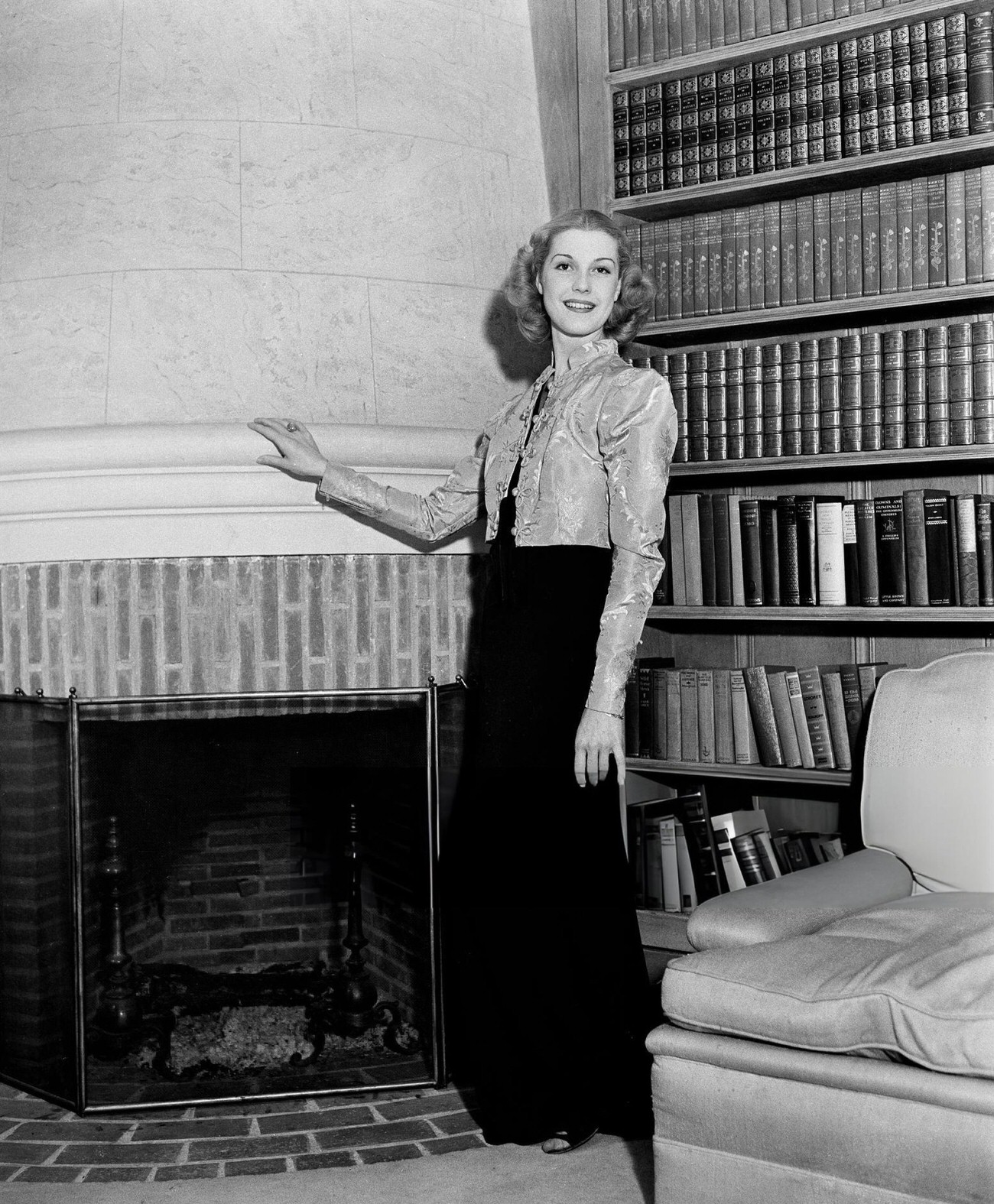 Anita Louise Poses At Home In Los Angeles, California, Circa 1940.