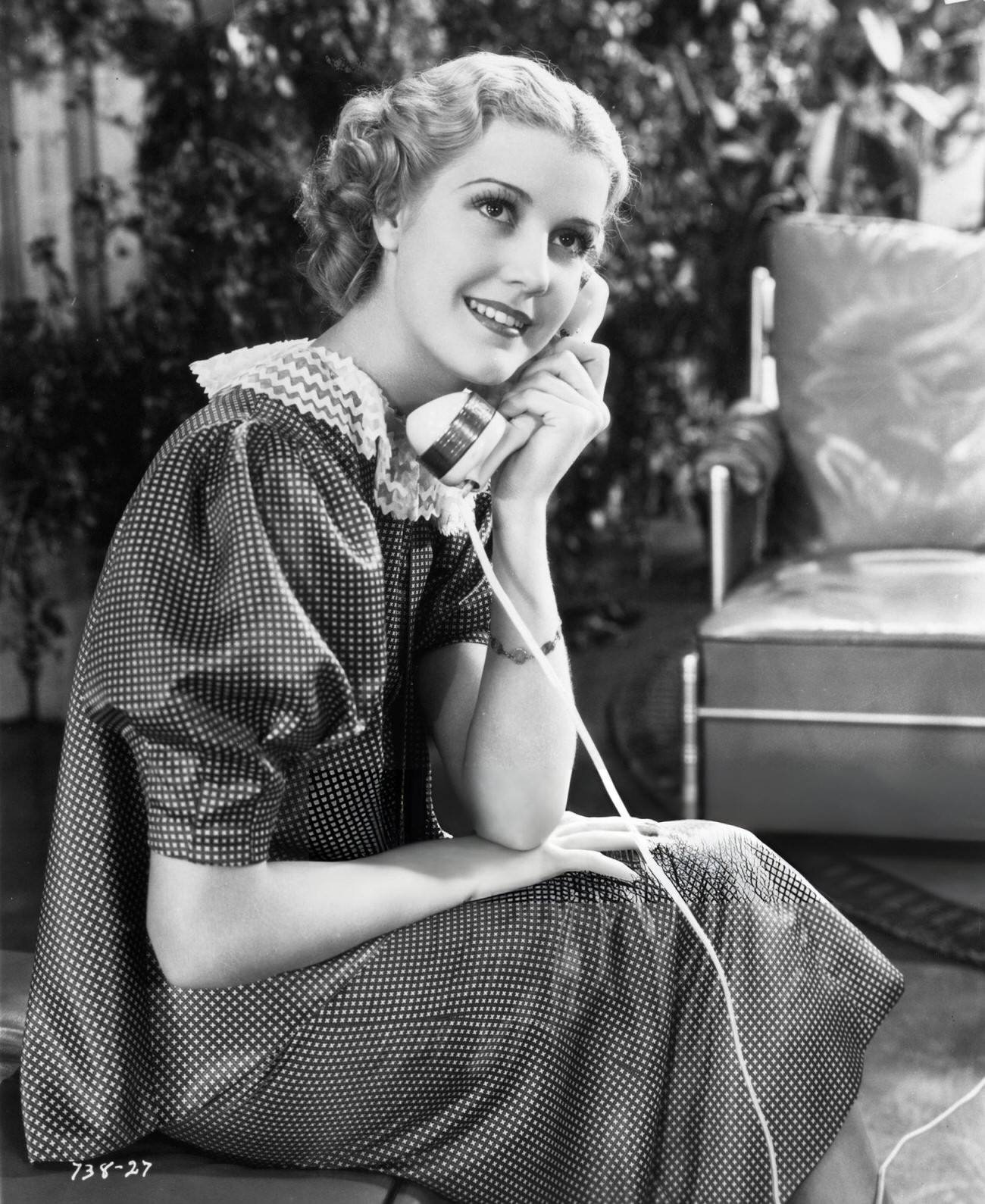 Anita Louise Chats On The Telephone In A Scene From The Universal Comedy 'The Gay Lady', 1935.