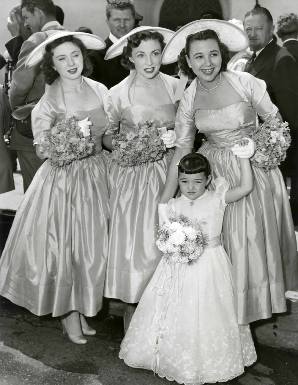 Ann Blyth And James Mcnulty At Their Wedding In Hollywood, California, 1950S.