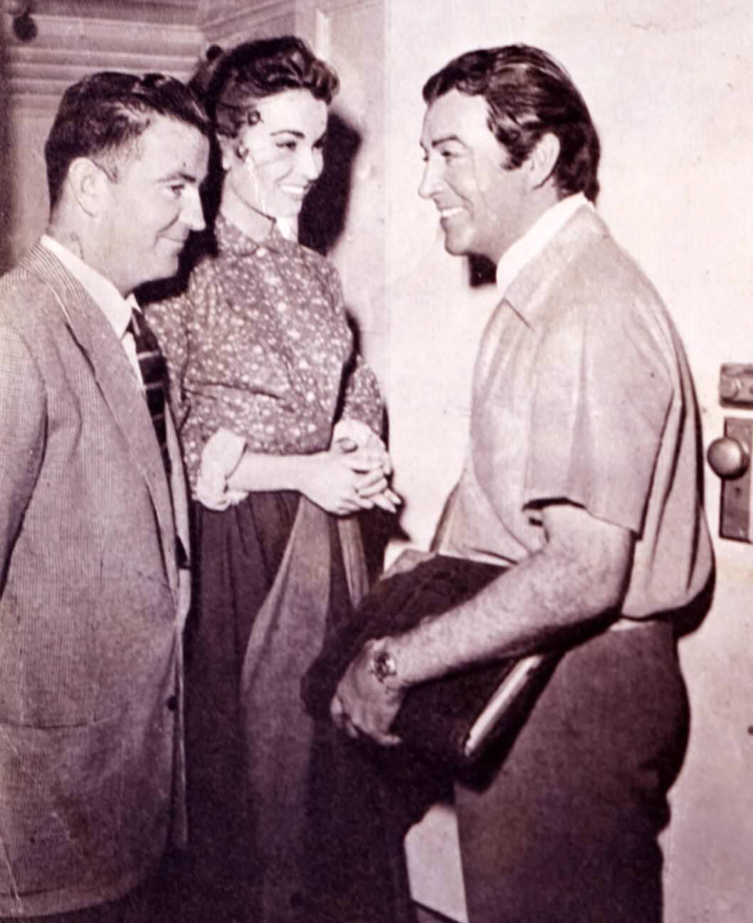Ann Blyth, James Mcnulty, And Robert Taylor On The Set Of &Amp;Quot;All The Brothers Were Valiant&Amp;Quot;, 20Th Century.