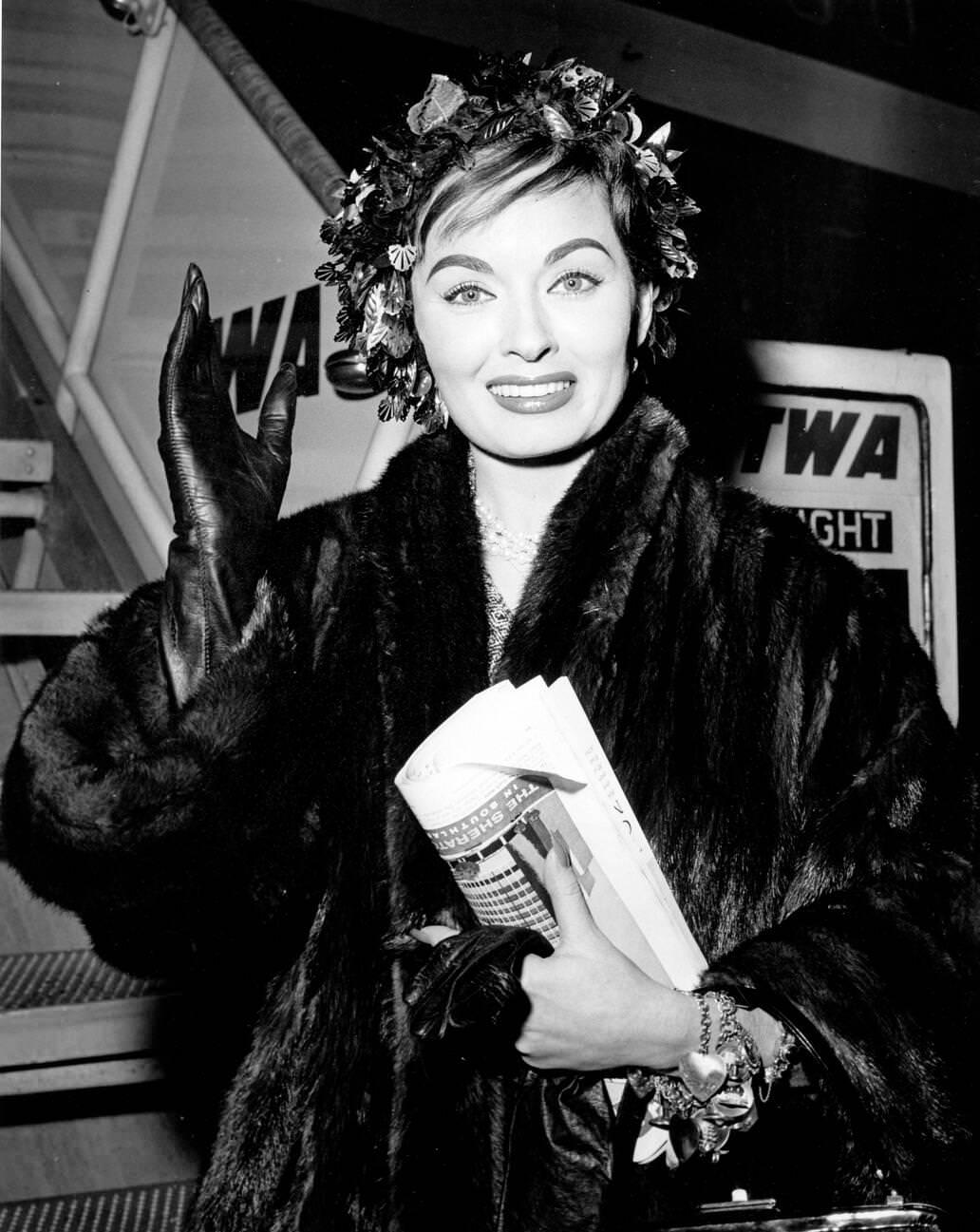 Ann Blyth Arrives In New York.