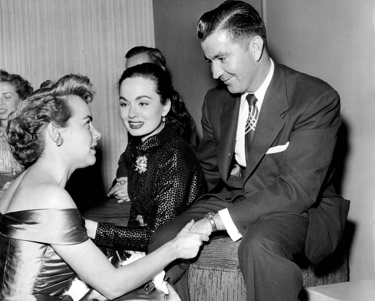Terry Moore, Ann Blyth, And Dr. James Mcnulty, 1953.