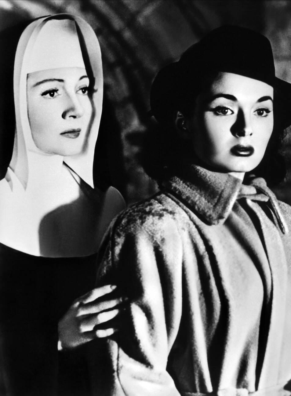 Claudette Colbert And Ann Blyth In &Amp;Quot;Bonaventure&Amp;Quot;, 1951.