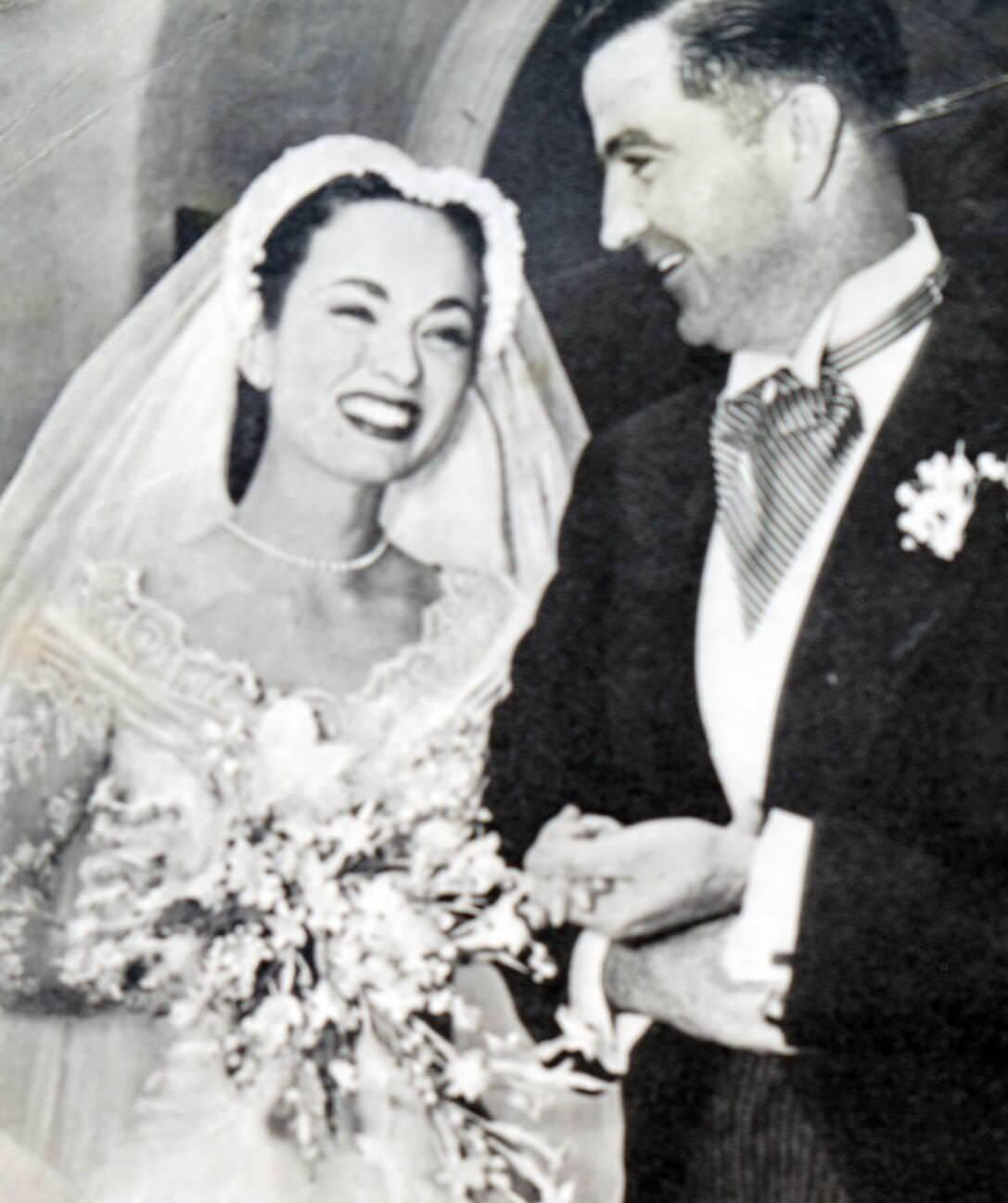 Ann Blyth And James Mcnulty At Their Wedding, 1953