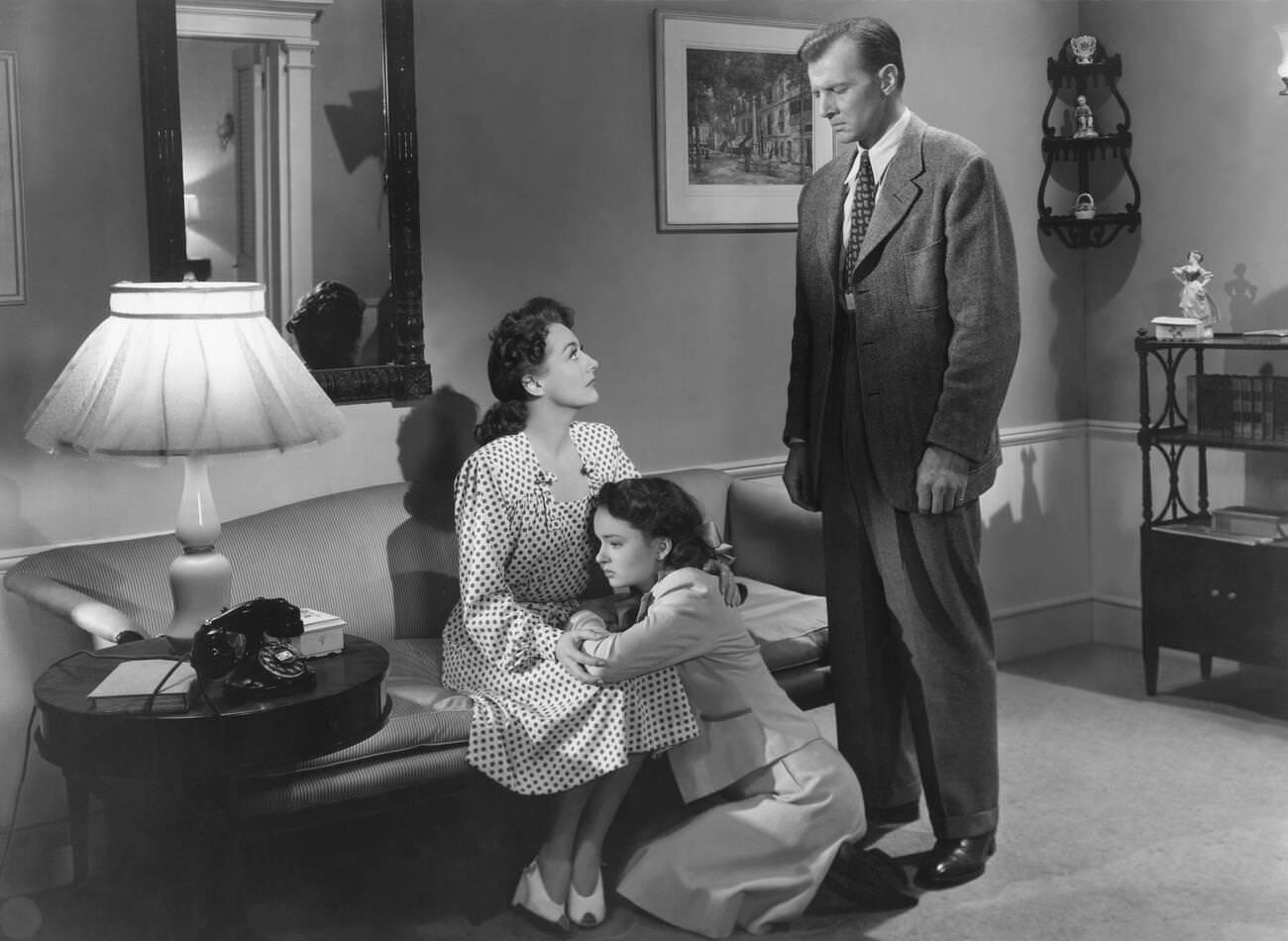 Joan Crawford, Ann Blyth, And Bruce Bennett In &Amp;Quot;Mildred Pierce&Amp;Quot;, 1945.