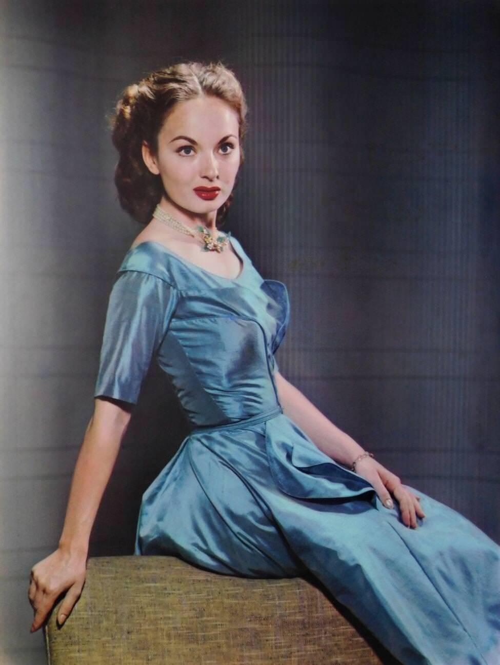 Ann Blyth, American Actress, Portrait In The Tri-Color Cabro Process Produced By Harry Warnecke Studio.