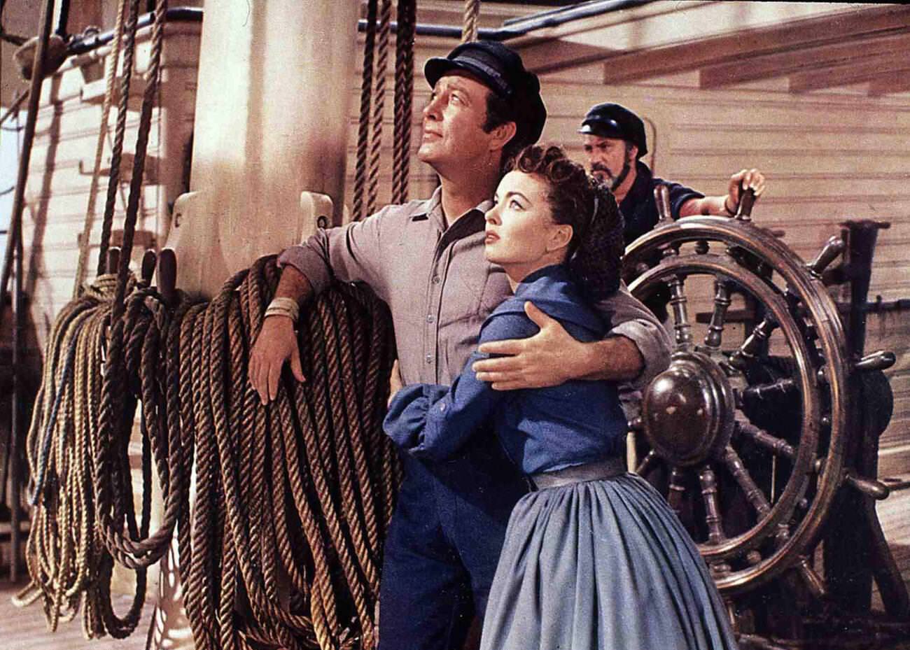 Robert Taylor And Ann Blyth In &Amp;Quot;All The Brothers Were Valiant&Amp;Quot;.