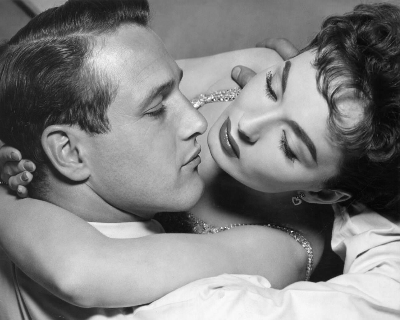 Paul Newman And Ann Blyth In &Amp;Quot;The Helen Morgan Story&Amp;Quot;, 1957.