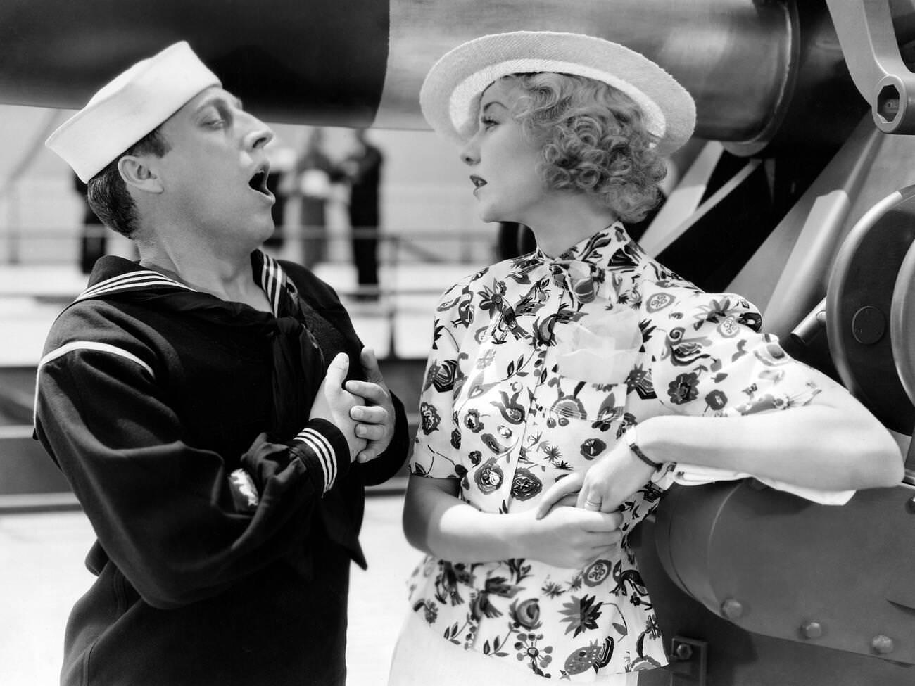 Sid Silvers And Una Merkel, On The Set Of ‘Born To Dance’, 1936.