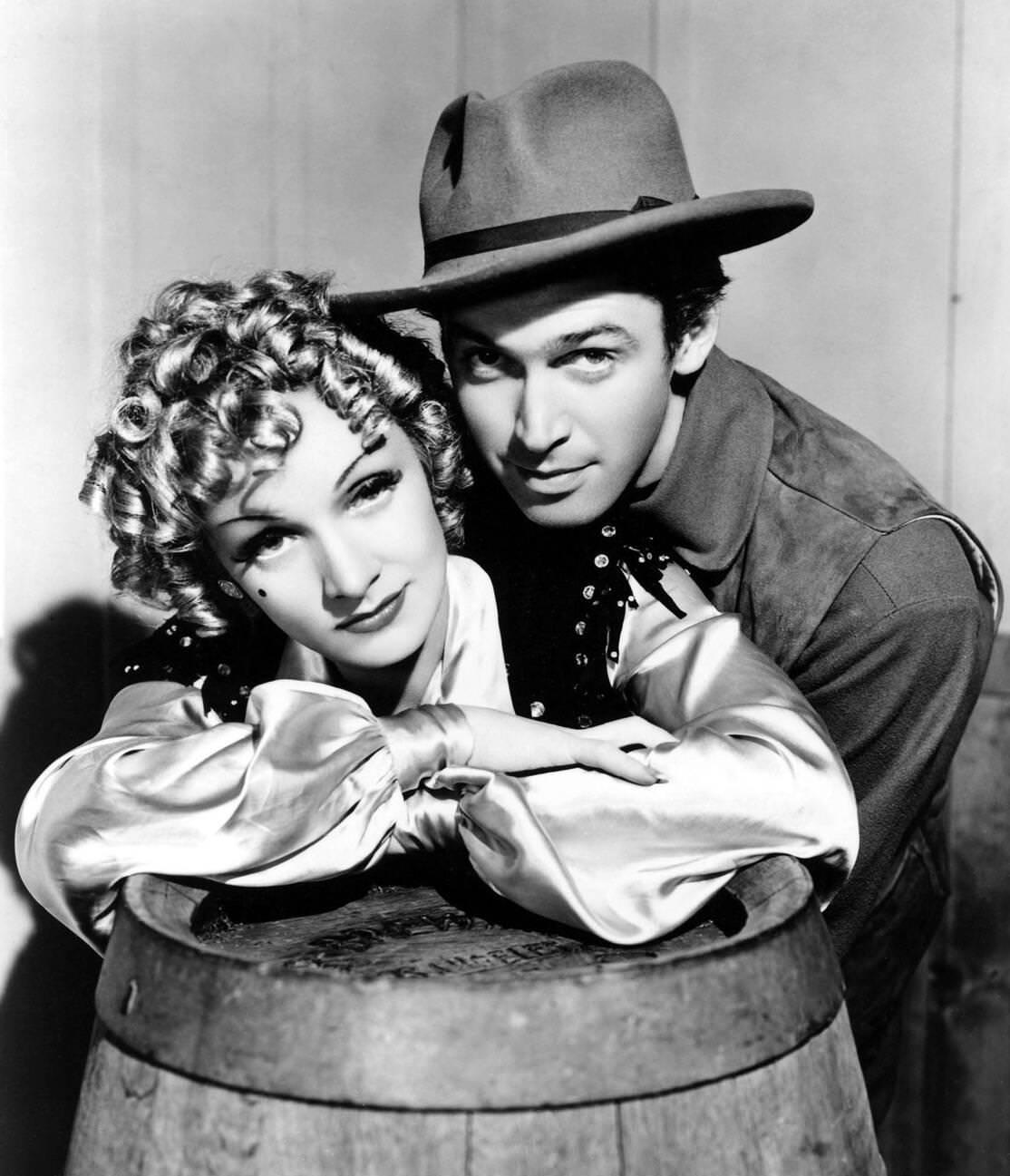 James Stewart And Marlene Dietrich In ‘Destry Rides Again’, 1939.