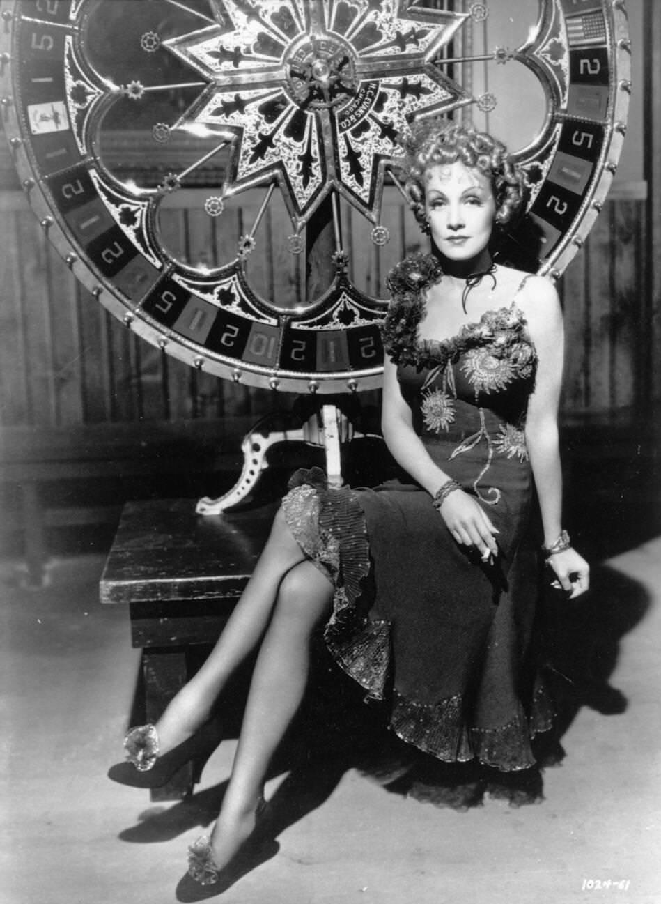 Marlene Dietrich In ‘Destry Rides Again’, 1939.