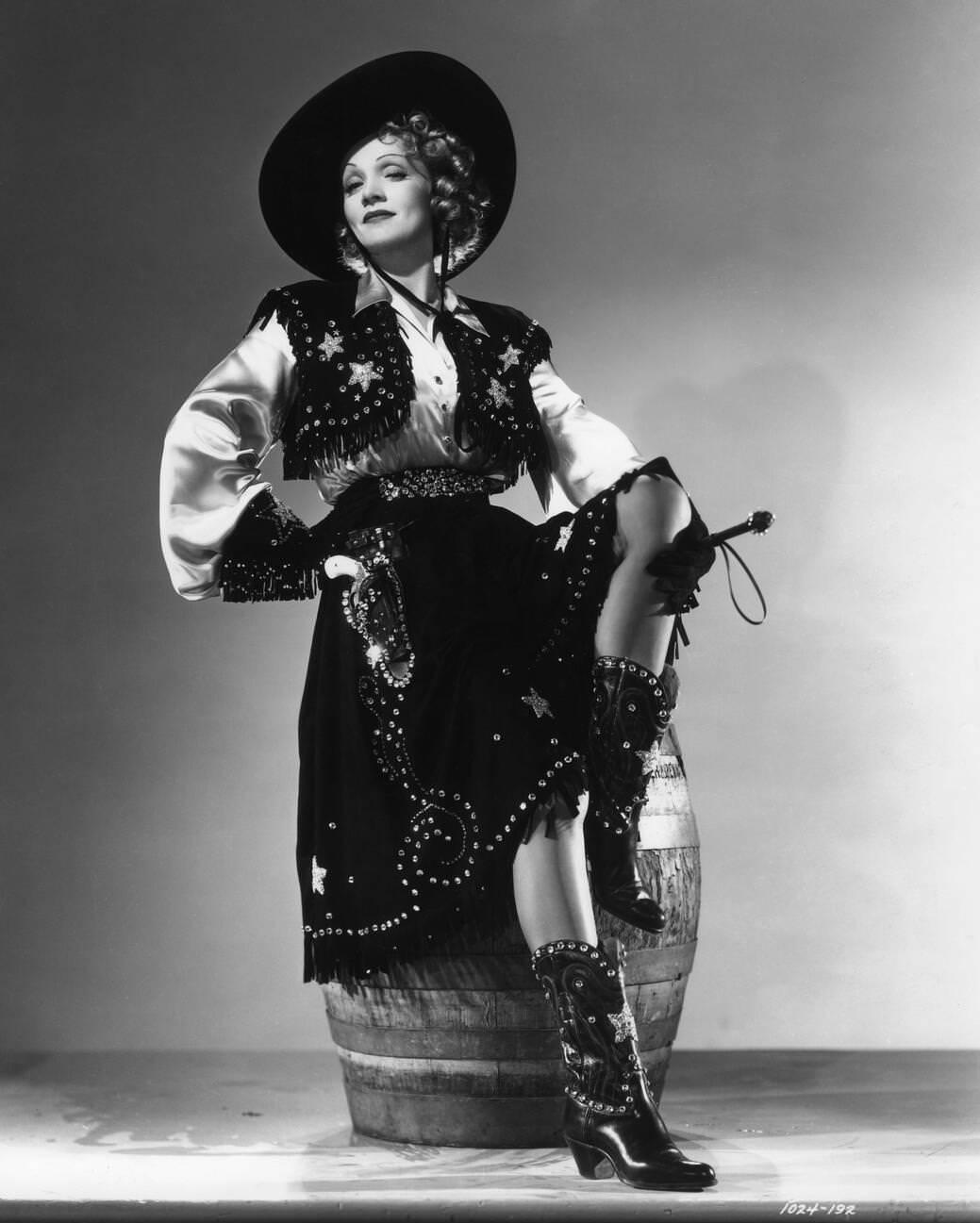 Marlene Dietrich As Frenchy In ‘Destry Rides Again’, 1939.