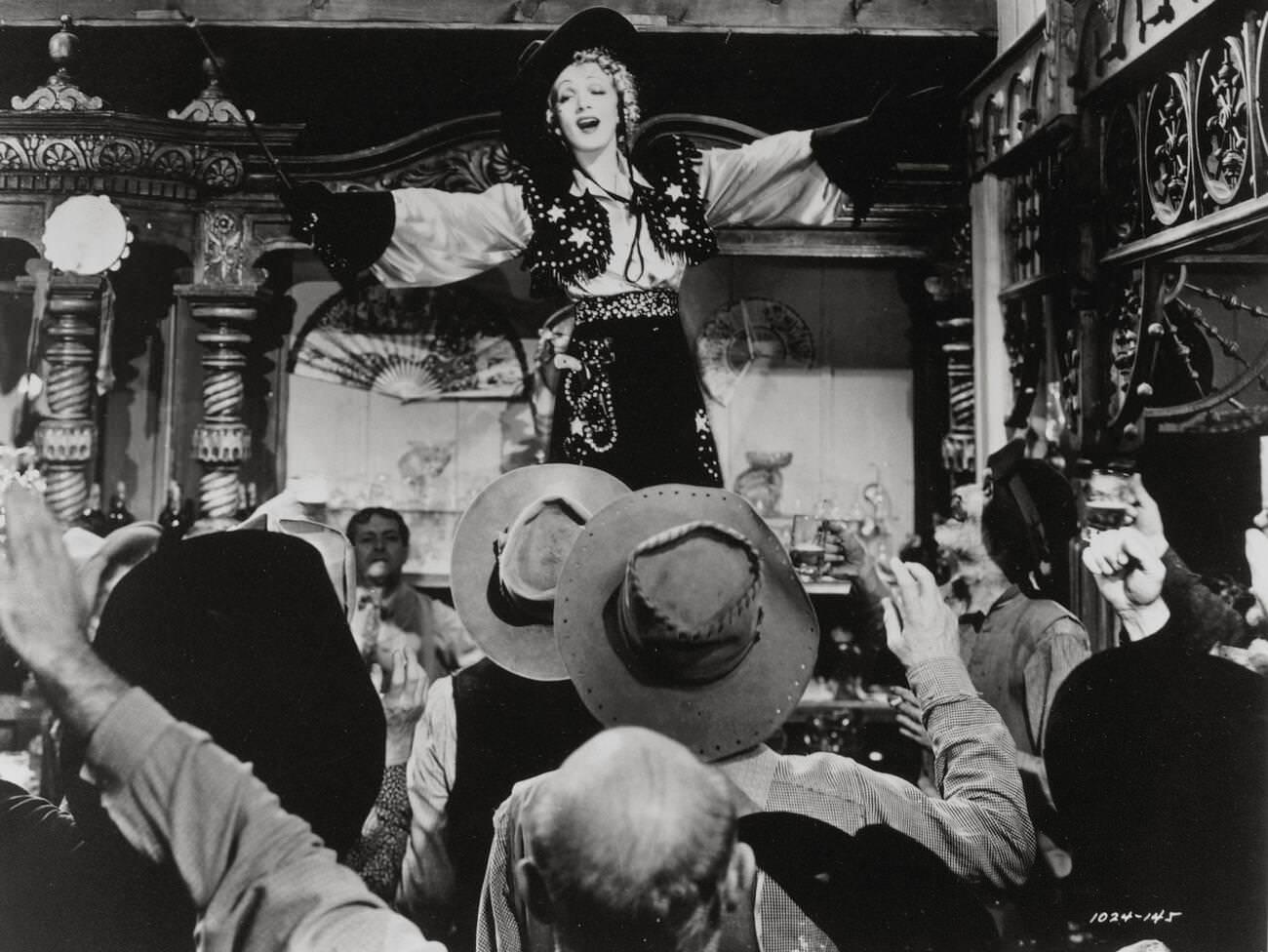 Marlene Dietrich In ‘Destry Rides Again’, 1939.