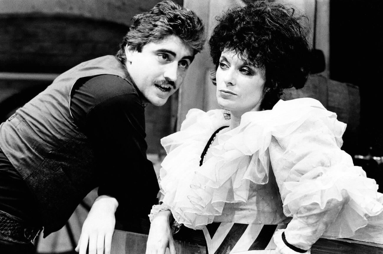 Alfred Molina And Jill Gascoine In ‘Destry Rides Again’, 1982.