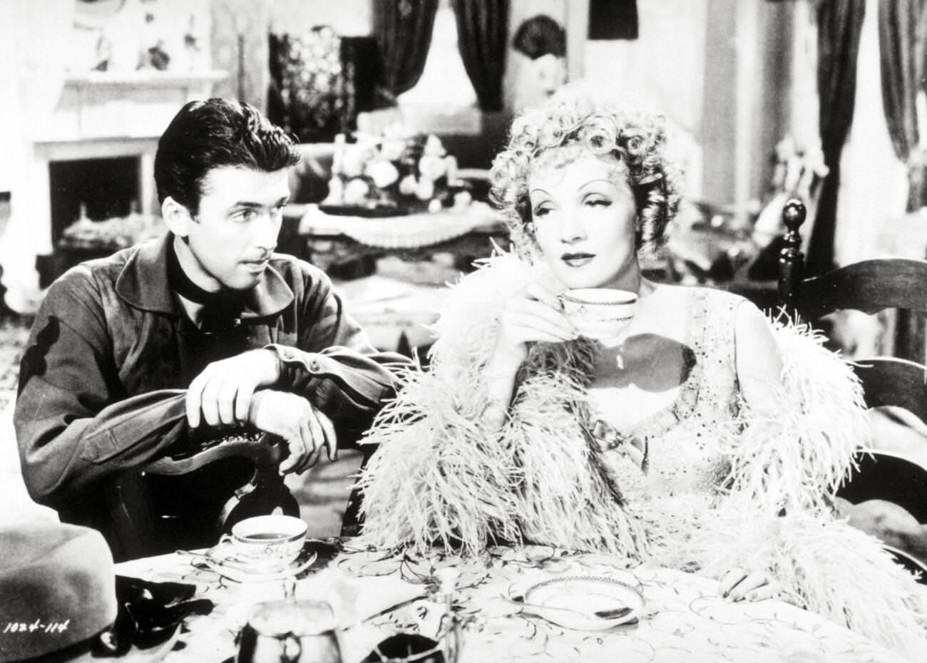 James Stewart And Marlene Dietrich In ‘Destry Rides Again’, 1939.