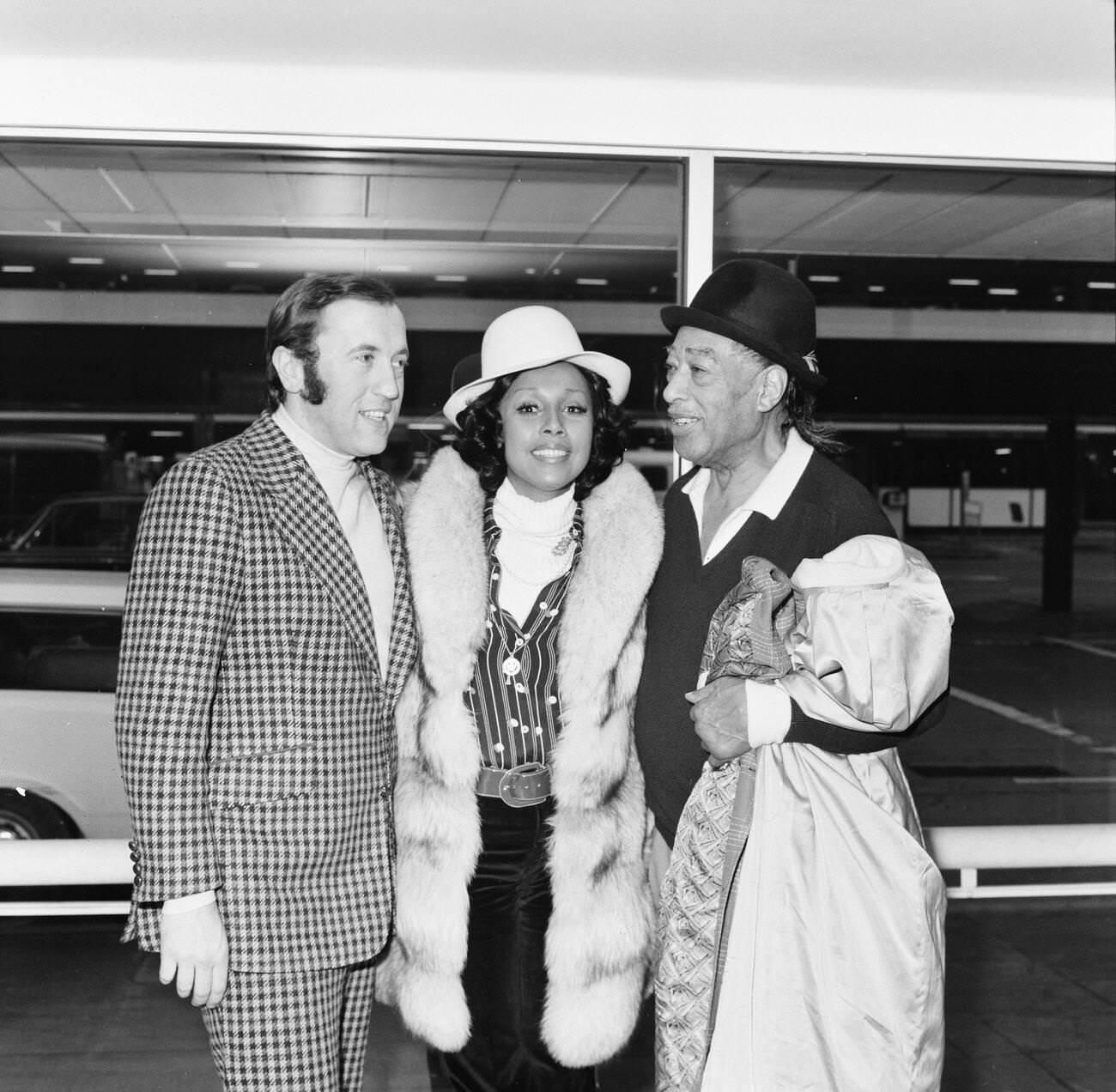 Diahann Carroll, American Singer And Actress, With Fiance David Frost, 1972.