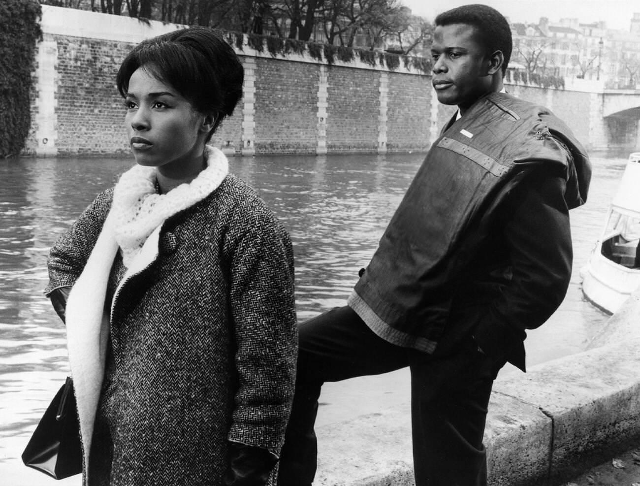 Journalist David Frost With Fiancee Diahann Carroll.