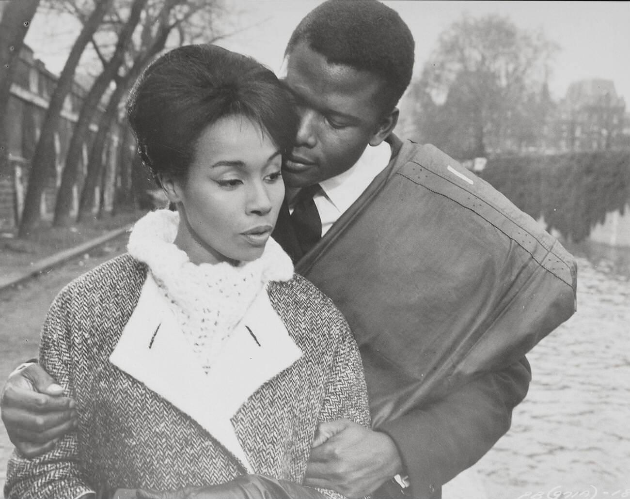 Paul Newman, Diahann Carroll, And Sidney Poitier In 'Paris Blues', 1961.