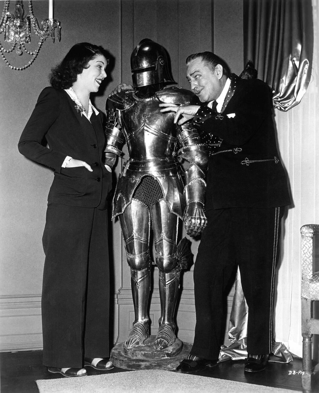 Diana Barrymore With Her Father John Barrymore, 1942