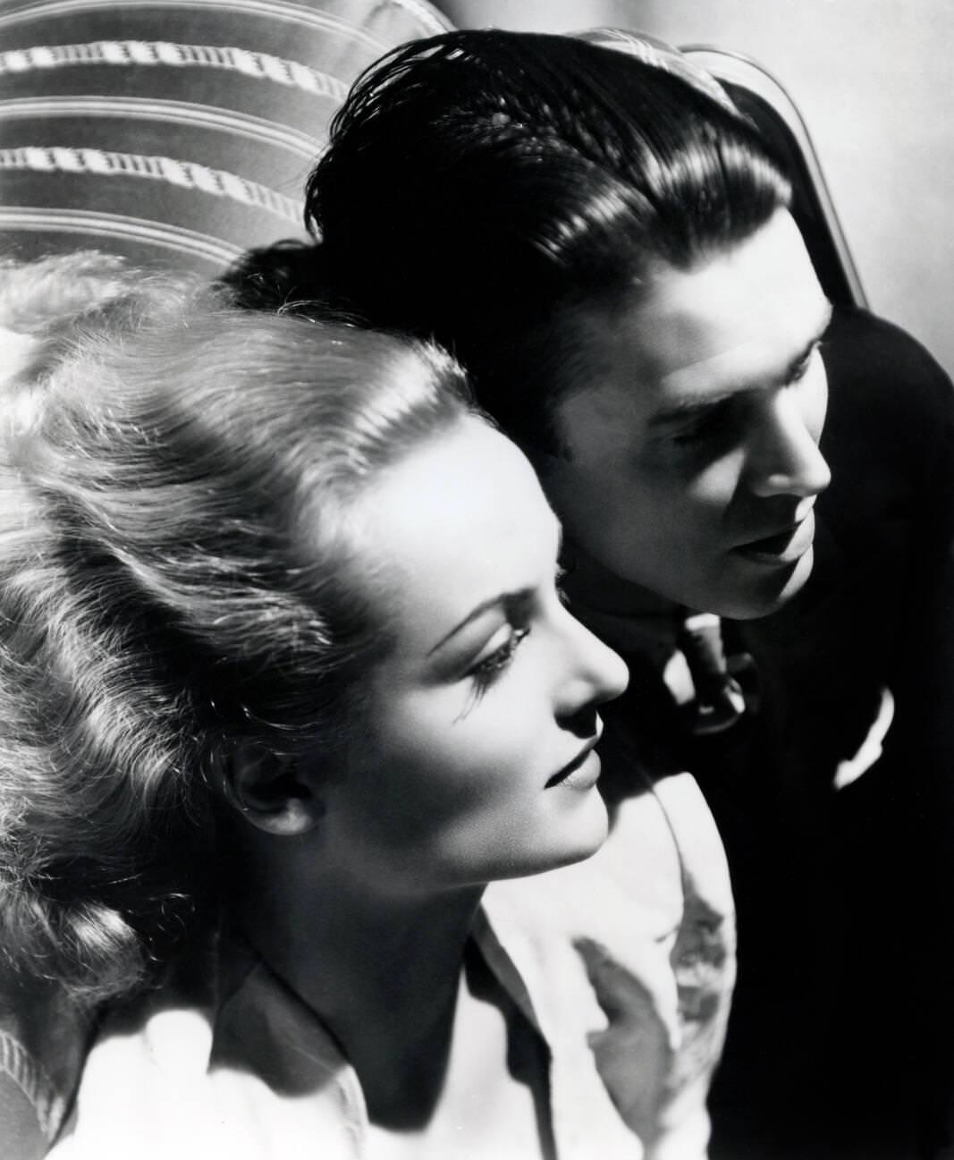 Carole Lombard, James Stewart, John Cromwell In 'Made For Each Other', 1939.