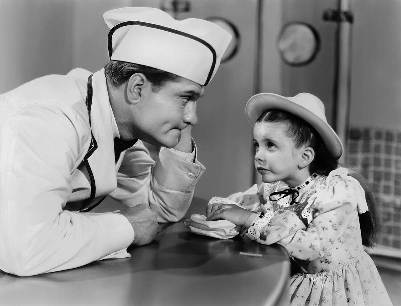 Margaret O'Brien With Red Skelton, 1943.