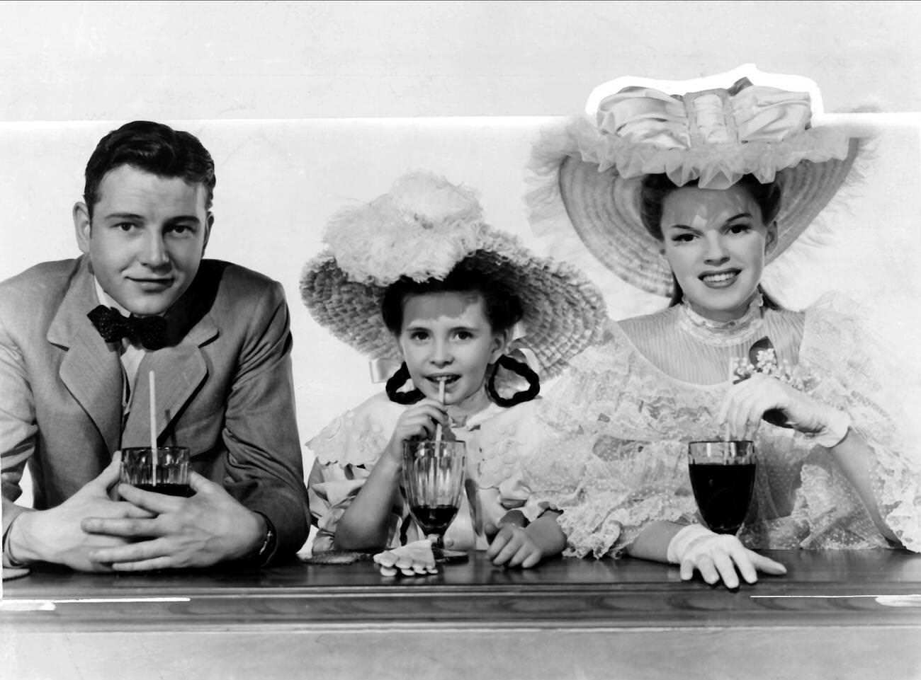 Tom Drake, Margaret O'Brien, And Judy Garland In ‘Meet Me In St. Louis’, 1944.